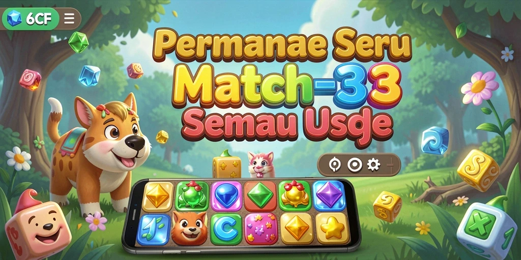 Tampilan gameplay seru dari 6CF yang menantang.
