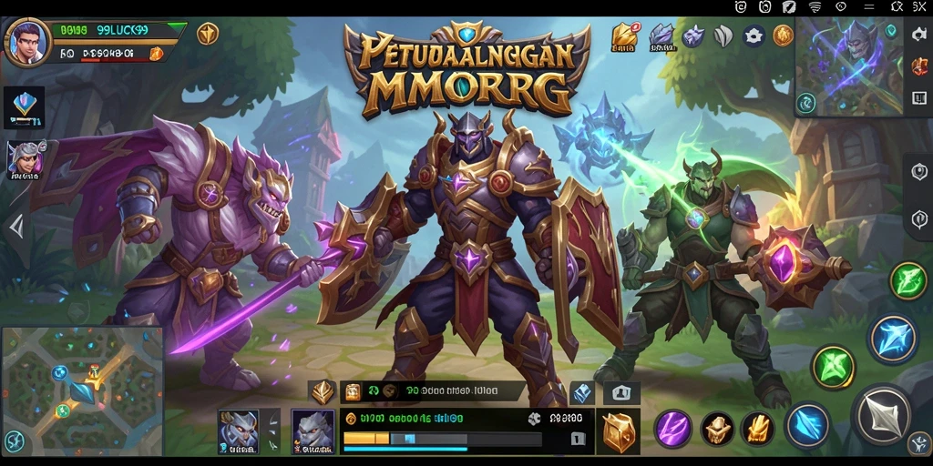 Tampilan gameplay 99LUCK99 yang mengesankan dalam pertempuran MMORPG.