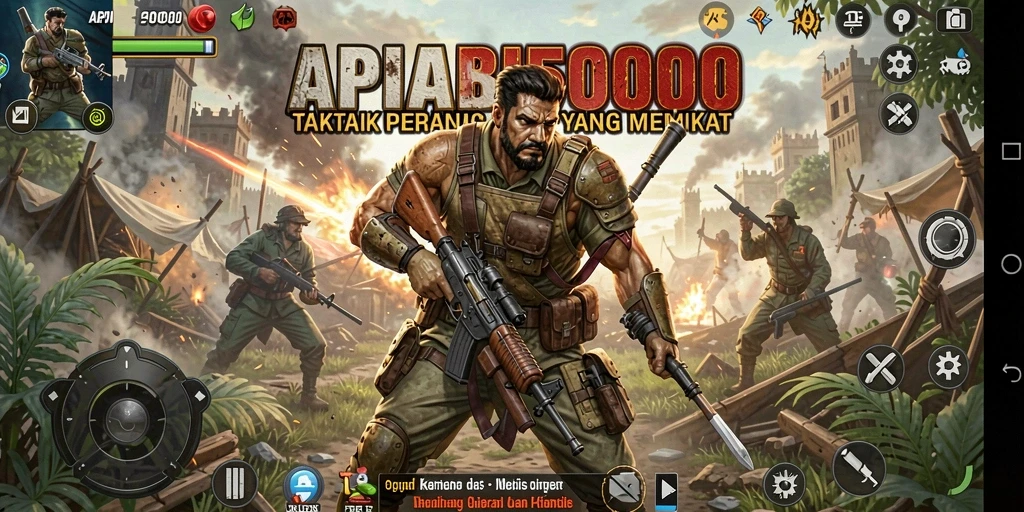 Screenshot gameplay utama API5000 menampilkan pertempuran strategis yang mendebarkan.
