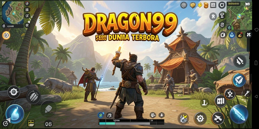 Screenshot gameplay DRAGON99 menunjukkan petualangan seru di dunia terbuka.
