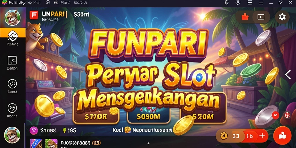 Tangkapan layar menunjukkan gameplay seru dan mendebarkan di FUNPARI.
