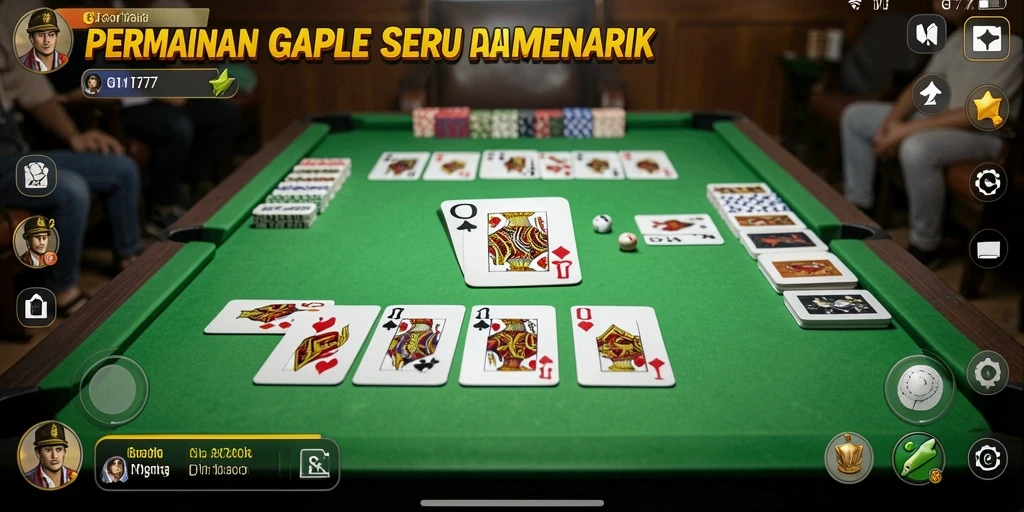 Screenshot utama GT777 menampilkan gameplay seru Gaple.
