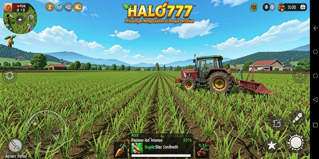 Gameplay HALO777 menunjukkan kehidupan pertanian yang penuh warna dan interaktif.