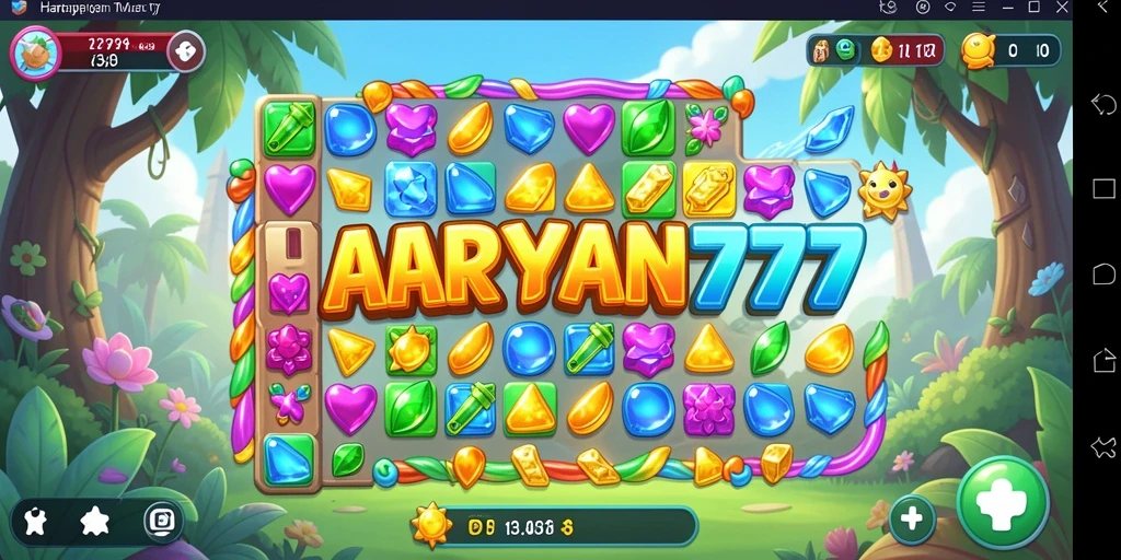 Tampilan gameplay seru dari HARAPAN777 dalam petualangan Match-3.