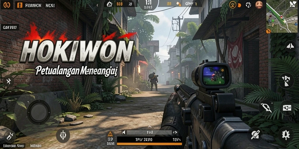 Screenshot HOKIWON menampilkan aksi menegangkan dalam game TPS.