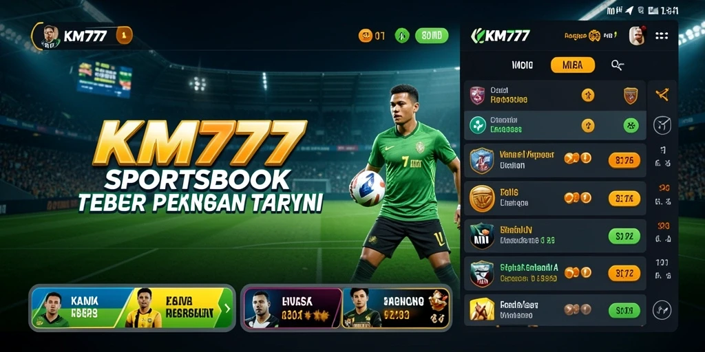 Tampilan gameplay menarik dan interaktif dari aplikasi Sportsbook.