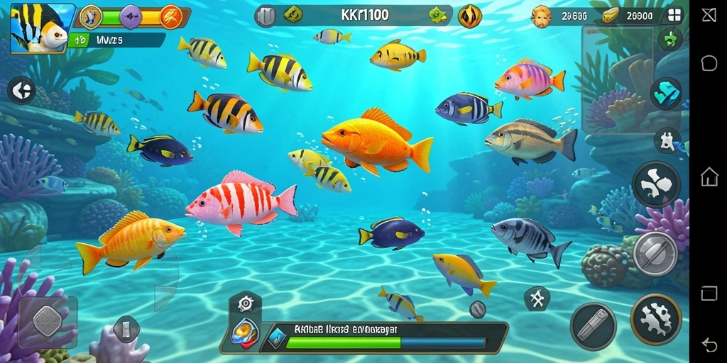 Screenshot KPK100 menampilkan gameplay Tembak Ikan yang seru dan dinamis.