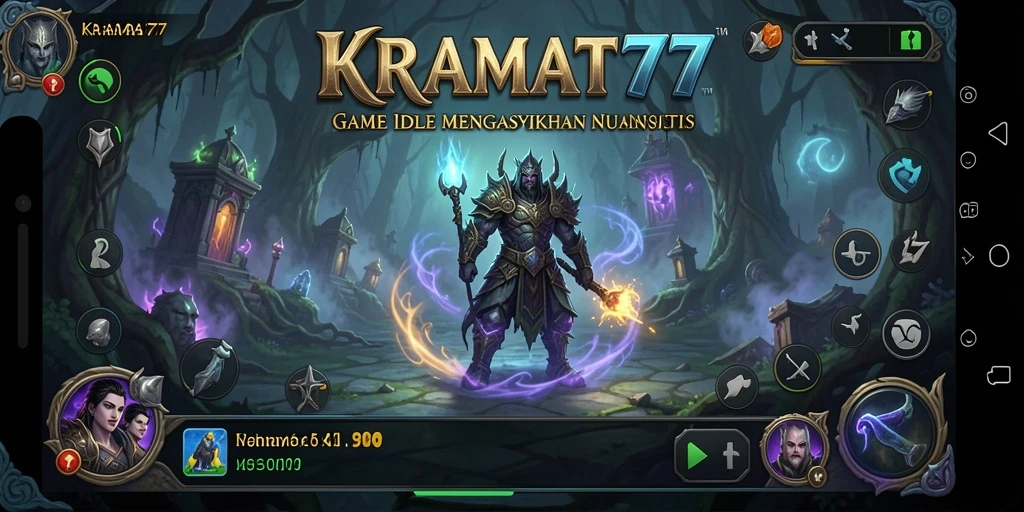 Tampilan gameplay KRAMAT77 dengan elemen Idle yang menarik.