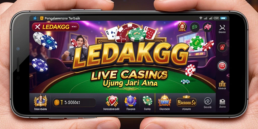 Tampilan gameplay Live Casino yang interaktif dan seru di LEDAKGG.