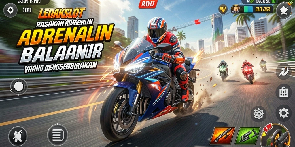 Tampilan gameplay LEDAKSLOT yang mendebarkan dan penuh aksi.