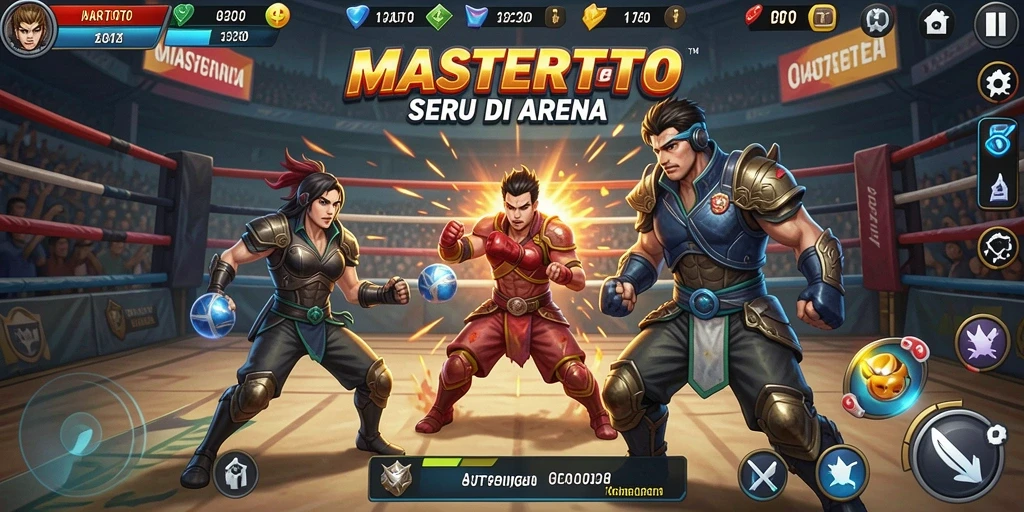 Screenshot MASTERTOTO menggambarkan aksi pertarungan yang mendebarkan.