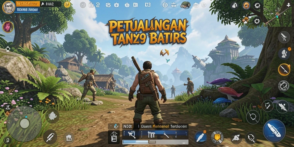 Tangkapan layar gameplay N32 yang menunjukkan dunia terbuka yang indah.