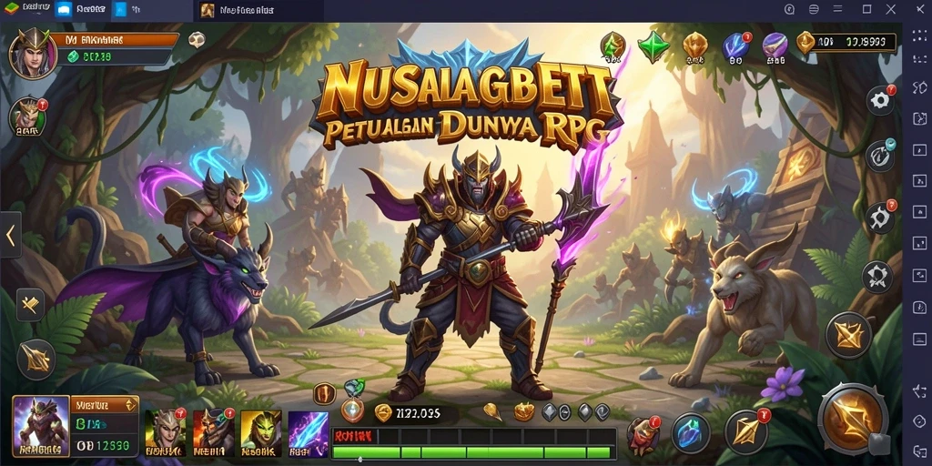 Tampilan gameplay menakjubkan di NUSABET dengan aksi epik dan karakter menarik.