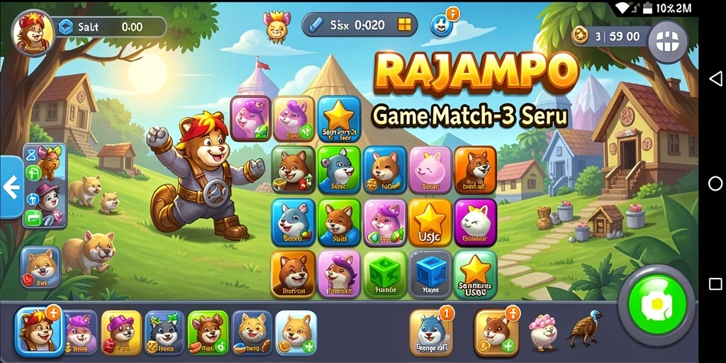 Gameplay seru dan penuh warna di RAJAMPO.