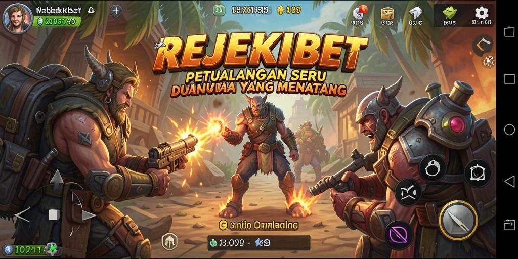 Screenshot gameplay <strong>REJEKIBET</strong> menunjukkan aksi seru dan petualangan yang mendebarkan.