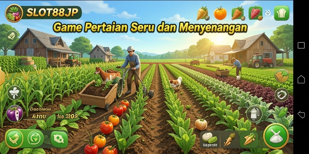 Tampilan gameplay menarik dari SLOT88JP dalam bertani dan merawat hewan.