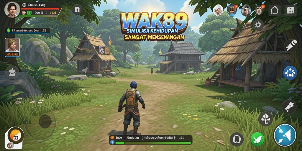 Tangkapan layar dari gameplay WAK89 menampilkan momen seru dalam kehidupan virtual.