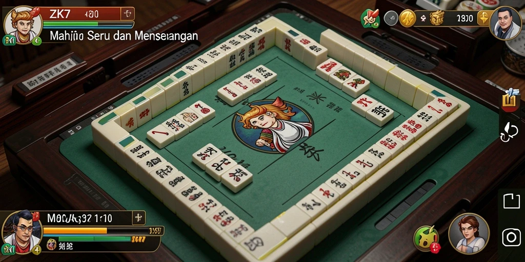 Tampilan permainan Mahjong yang menarik dan menantang.