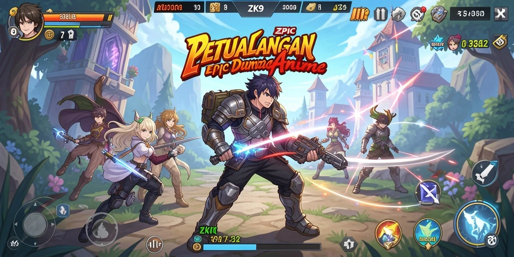 Gameplay seru ZK9 dengan karakter Anime yang dinamis.